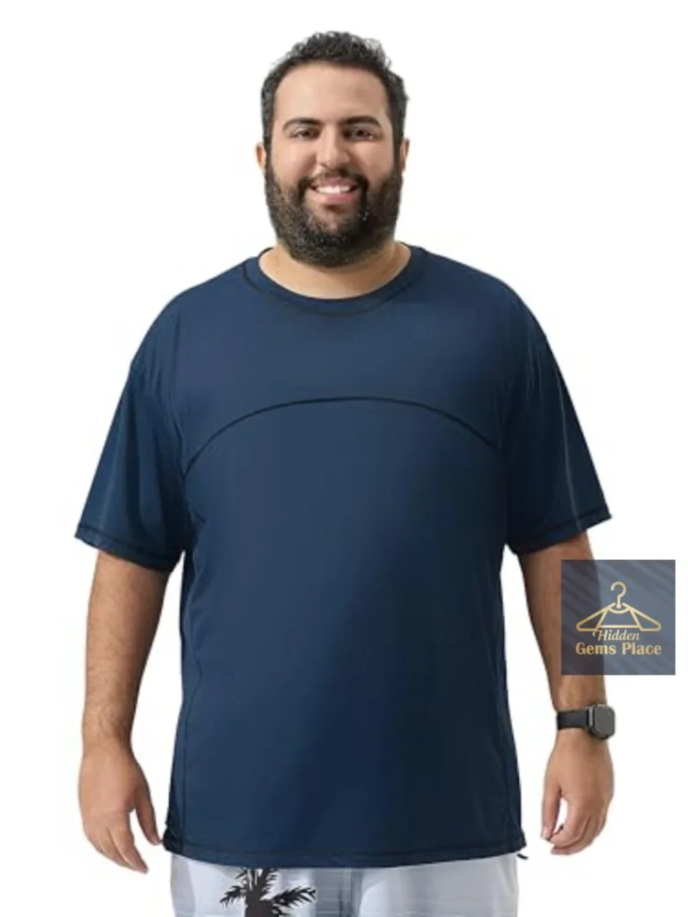 UPF 50+ Quick Dry Rash Guard Shirt for Men Short Sleeve Sun Protection Swim Tee